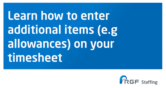 How to enter allowances on my timesheet