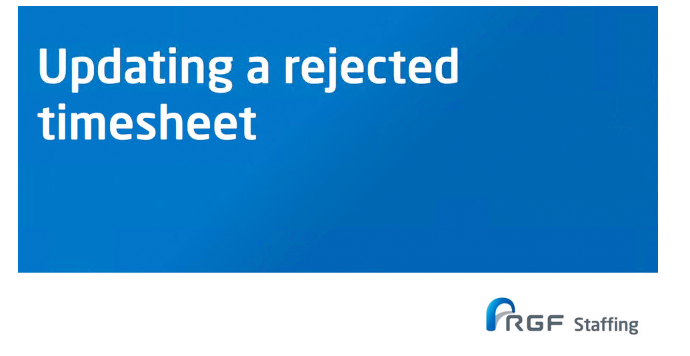 How to fix my timesheet when it has been rejected